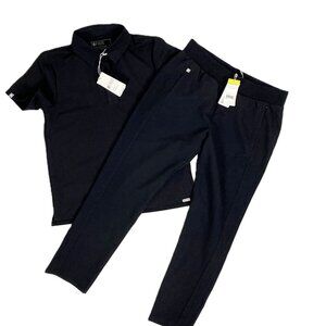 Figs Scrubs set Black New with tags Nala Polo Top Tidore trouser pant